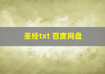 圣经txt 百度网盘